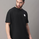 DOOR74 MENS PRINTED BLACK OVERSIZE TSHIRT Roposo Clout