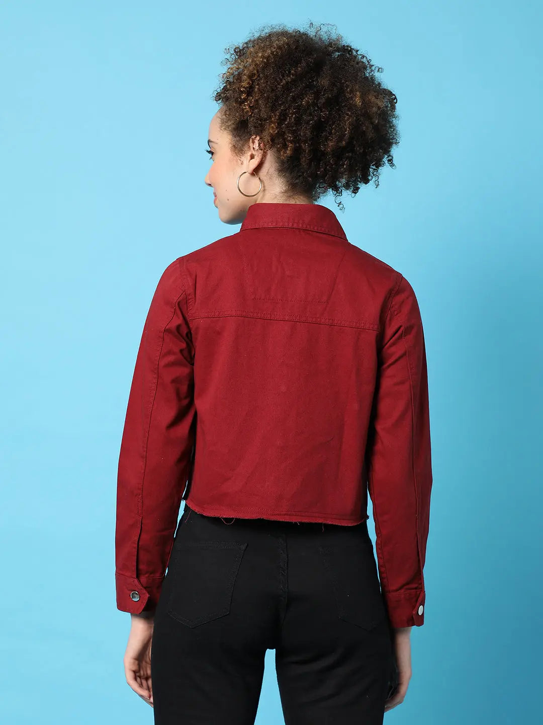 Campus Sutra Womens Cotton Solid Full Sleeve Jacket - shoponez.com