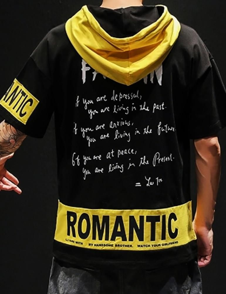 Eyebogler Men Half Sleeves Hooded Neck T-shirt Roposo Clout