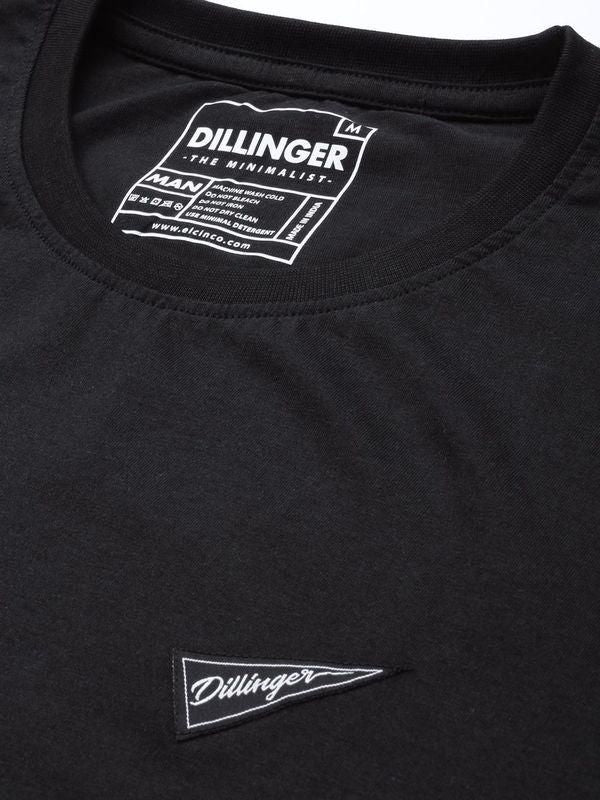 Dillinger Black Solid Oversized T-Shirt Roposo Clout