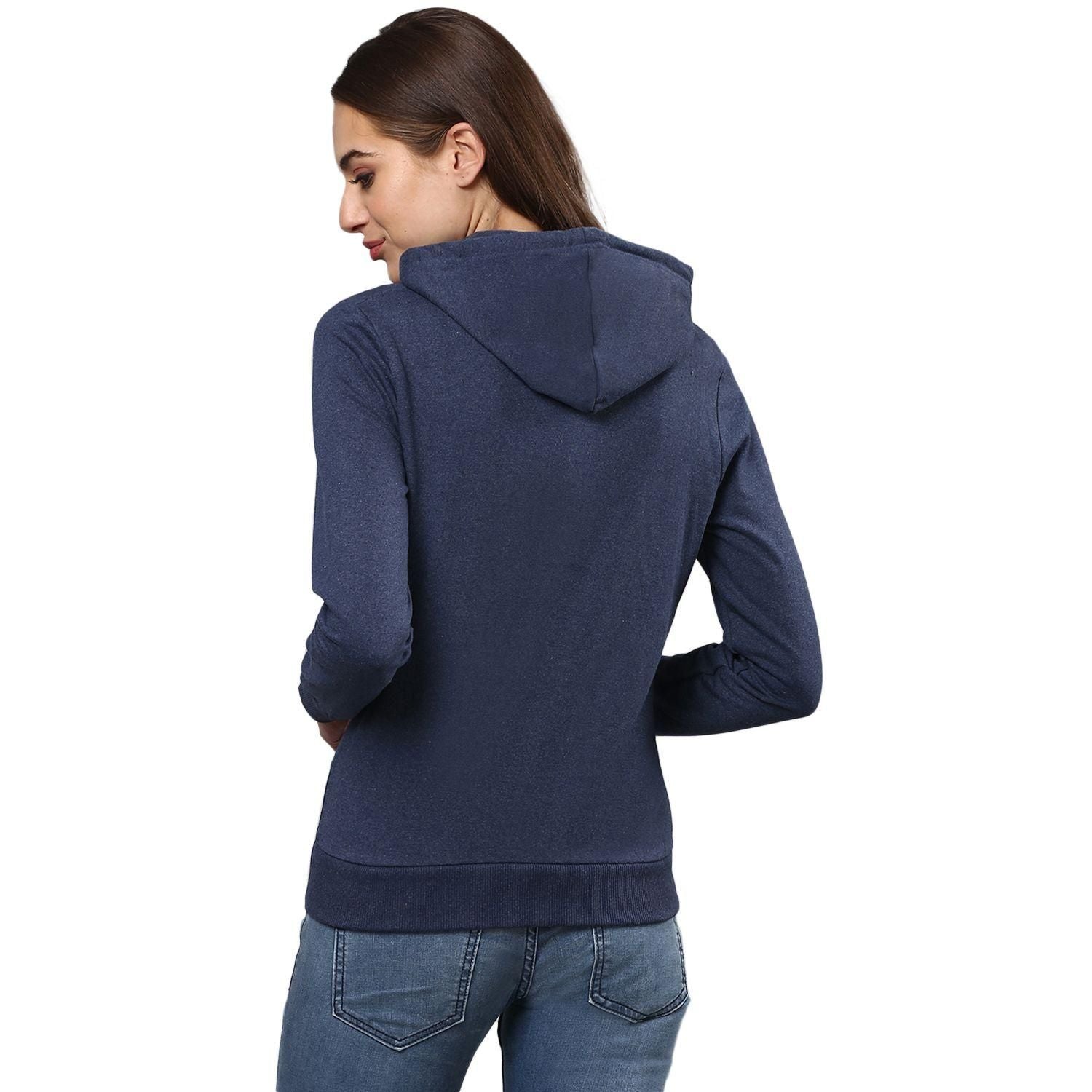 Campus Sutra Women Solid Stylish Casual Hooded Sweatshirts Roposo Clout