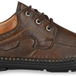 Men's Faux Leather Brown Casual Lace Up Shoes Roposo Clout