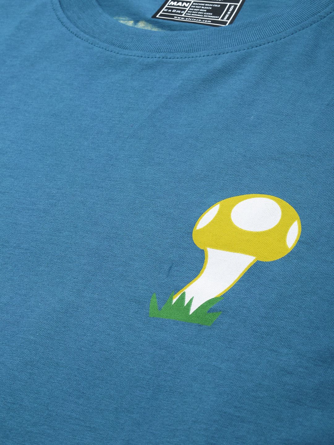 Difference of Opinion Blue Graphic Oversized T-Shirt Roposo Clout