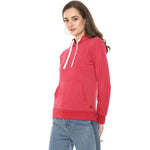 Campus Sutra Women's Solid Stylish Casual Hooded Sweatshirts Roposo Clout