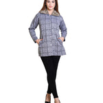Women's Check Pattern Woolen Winter Coat Roposo Clout