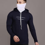 Denzolee Men's Solid Hooded T-Shirt With Mask Roposo Clout