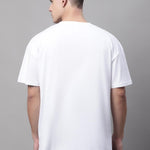 DOOR74 Mens Michigan Printed White TSHIRT Roposo Clout