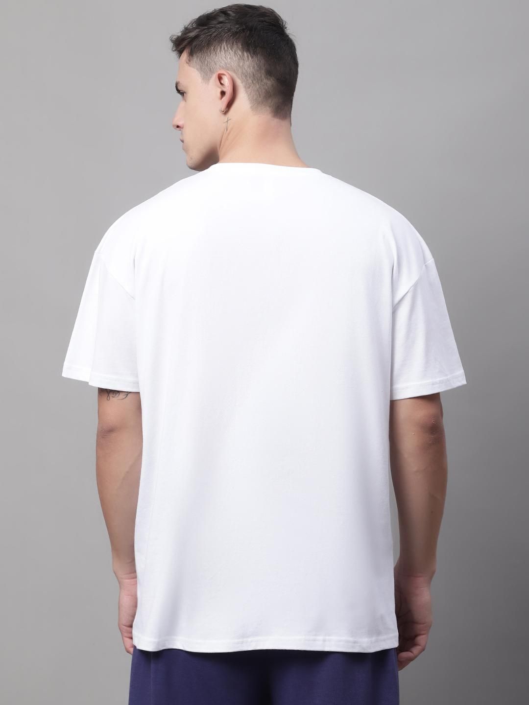 DOOR74 Mens Michigan Printed White TSHIRT Roposo Clout