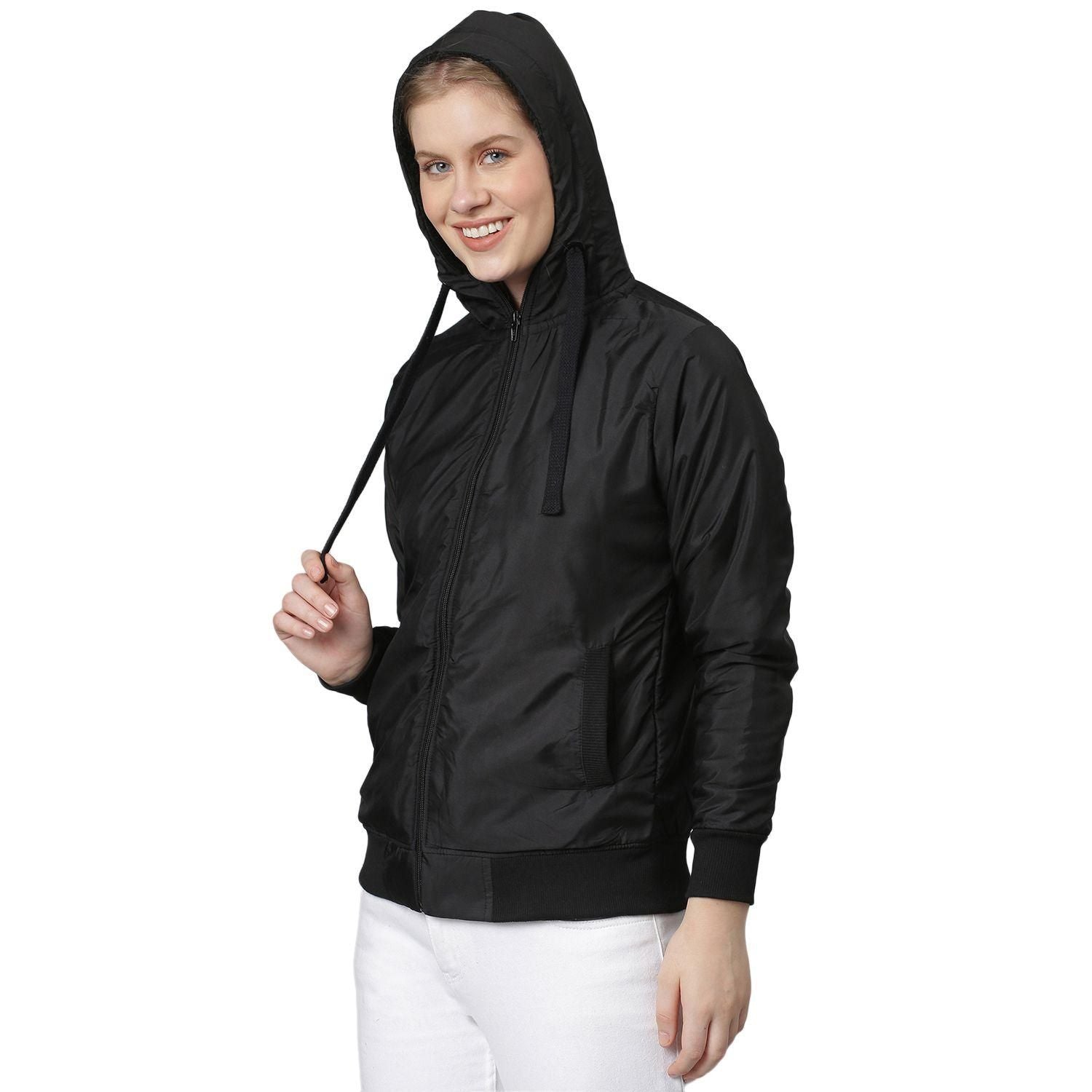 Campus Sutra Women Solid Stylish Casual Bomber Jacket Roposo Clout