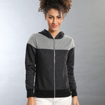 Women's  Cotton Charcoal Solid Sweatshirt Roposo Clout