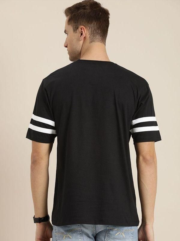 Dillinger Black Solid Oversized T-Shirt Roposo Clout