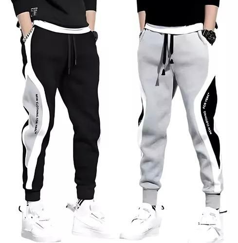 Men Regular Fleeced Trackpant (Pack of 2) Roposo Clout