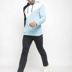 Cotton Blend Solid Full Sleeves Mens Hooded T-Shirt Roposo Clout