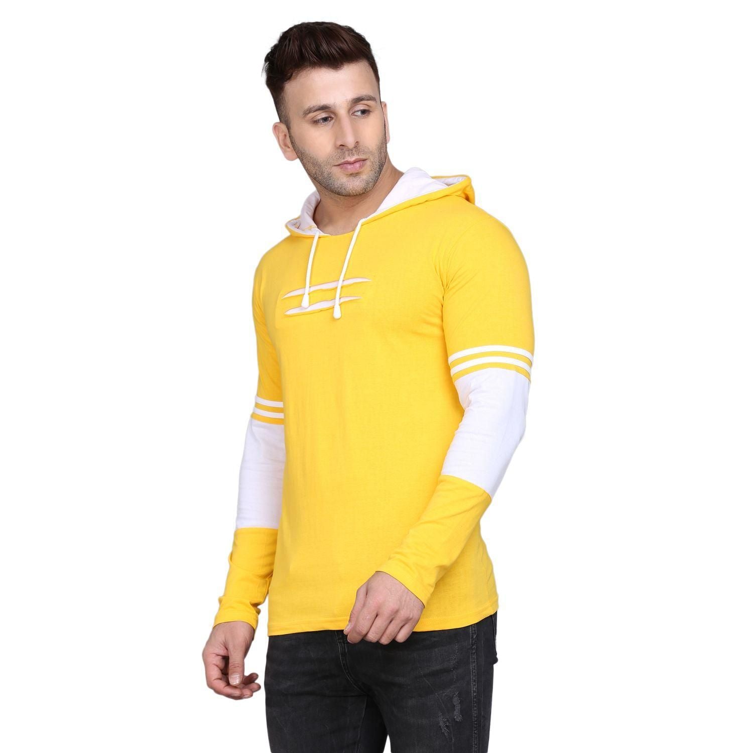 Denzolee Colorblocked Men's Hooded T-Shirt Roposo Clout