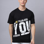 Door 74 Men Black Graphic Printed Pure Cotton Oversized T-Shirt Roposo Clout