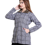 Women's Check Pattern Woolen Winter Coat Roposo Clout