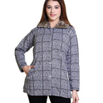 Women's Check Pattern Woolen Winter Coat Roposo Clout