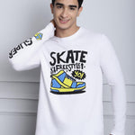 Door 74 Mens Printed White Color Regular Fit Long Sleeves Tshirt Roposo Clout