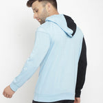 Cotton Blend Solid Full Sleeves Mens Hooded T-Shirt Roposo Clout