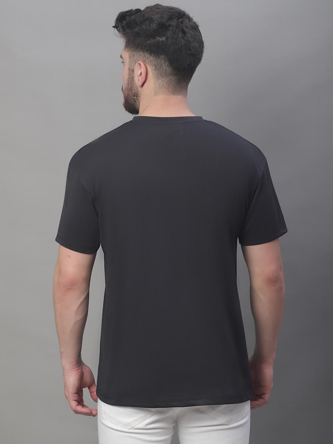 DOOR74 MENS PRINTED BLACK OVERSIZE TSHIRT Roposo Clout