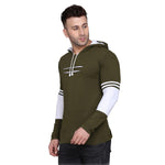 Denzolee Colorblocked Men's Hooded T-Shirt Roposo Clout