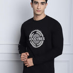 Door 74 Mens Printed Black Color Regular Fit Long Sleeves Tshirt Roposo Clout