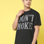 DOOR74 MENS PRINTED BLACK OVERSIZE TSHIRT Roposo Clout