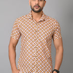 Gasperity Cotton Printed Half Sleeves Mens Casual Shirt Roposo Clout