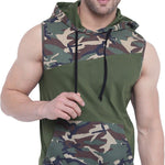 Gritstones Cotton Blend Printed Sleeveless  Mens Hooded Neck T-Shirt Roposo Clout