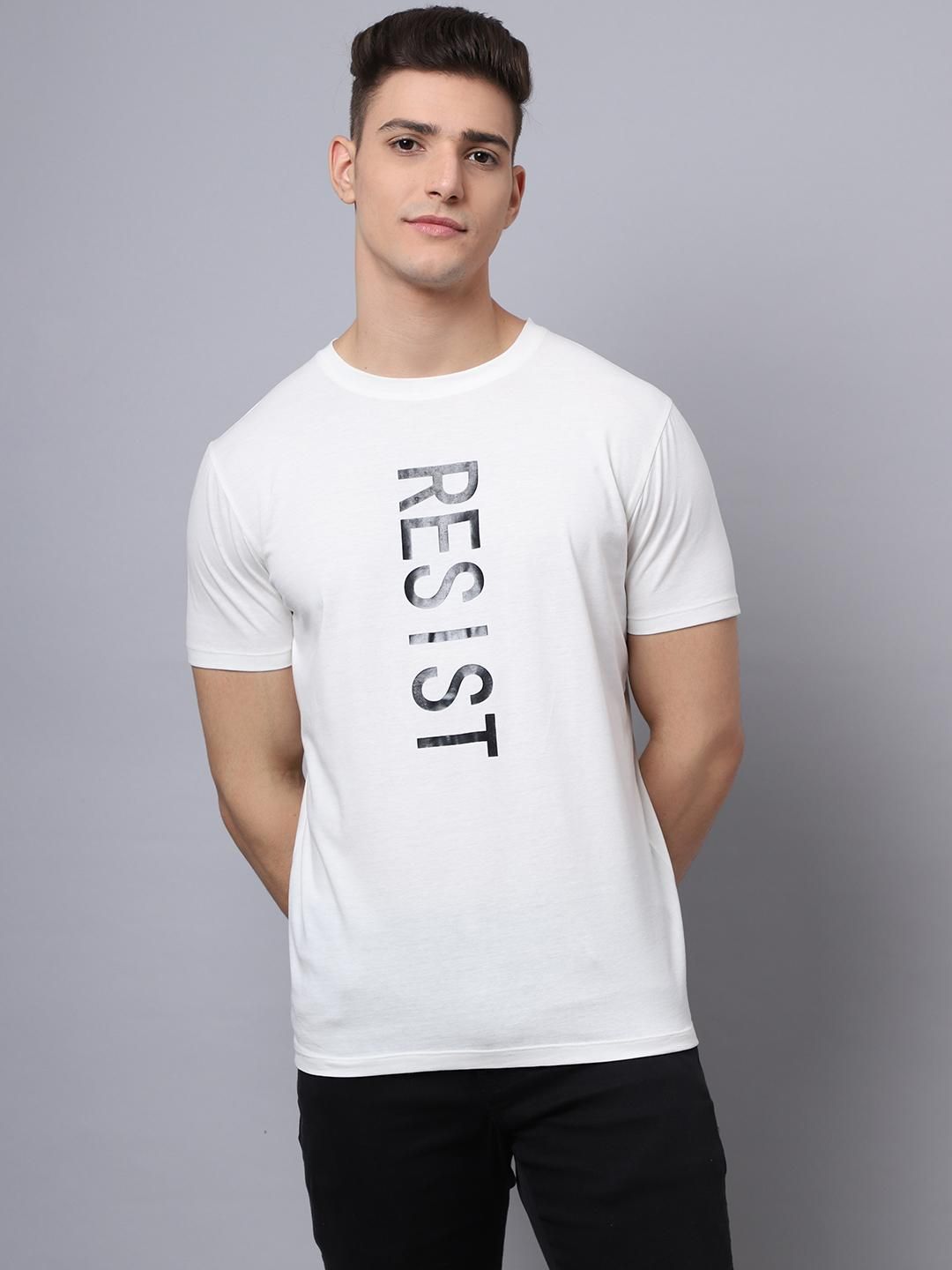 Door 74 Men Off White Graphic Printed Pure Cotton Oversized T-Shirt Roposo Clout