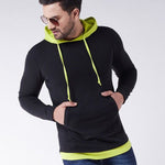 Gritstones Cotton Blend Solid Full Sleeves Mens Hooded Neck T-Shirt Roposo Clout