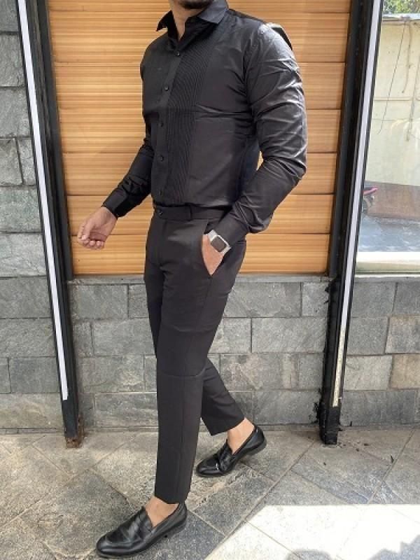 Men's Tuxedo Club Wear Shirt Comb of 2 Roposo Clout