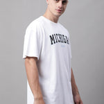 DOOR74 Mens Michigan Printed White TSHIRT Roposo Clout