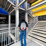 Get Set Wear Men's Graphic Print Oversized Black T-Shirt Roposo Clout