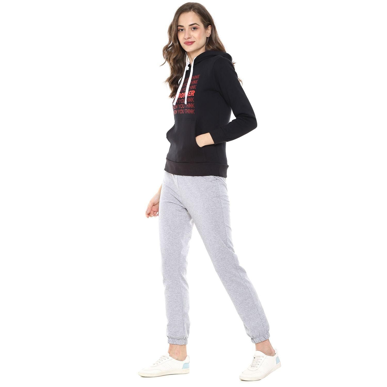 Campus Sutra Women's Cotton Full Sleeve Hoodies Roposo Clout
