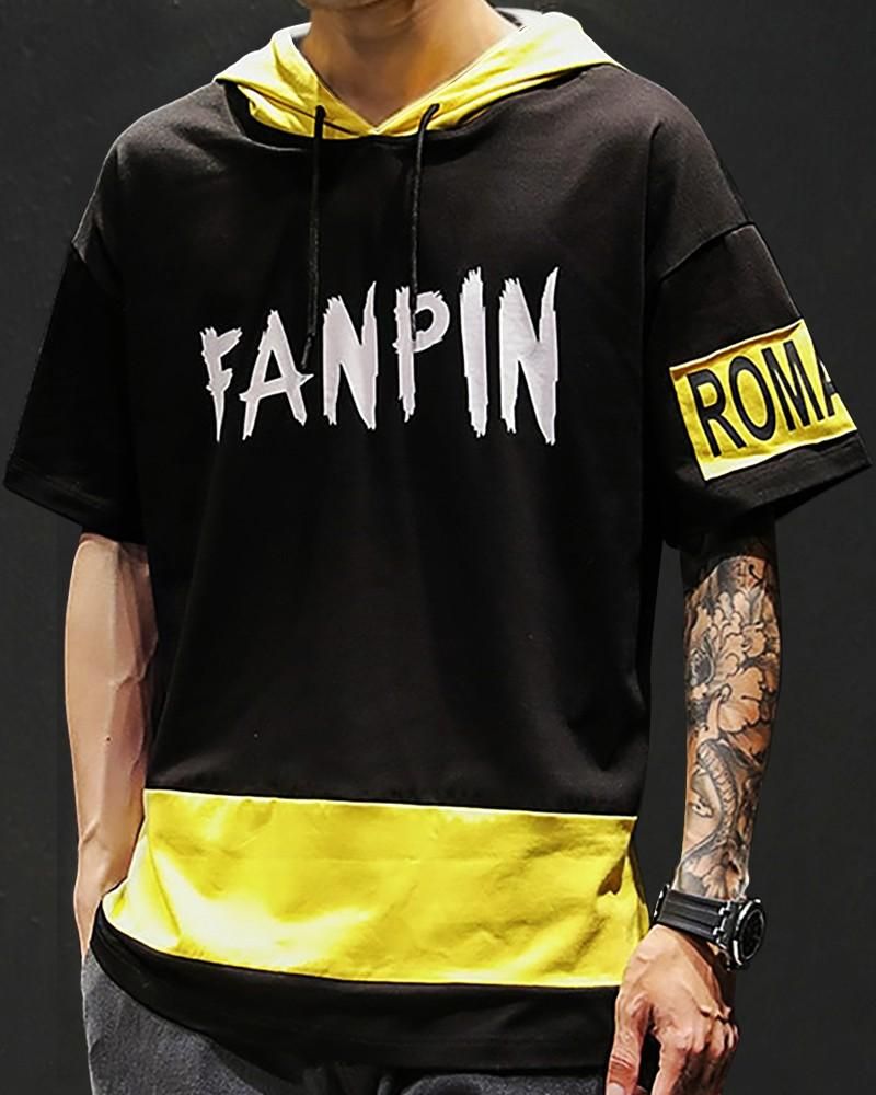 Eyebogler Men Half Sleeves Hooded Neck T-shirt Roposo Clout