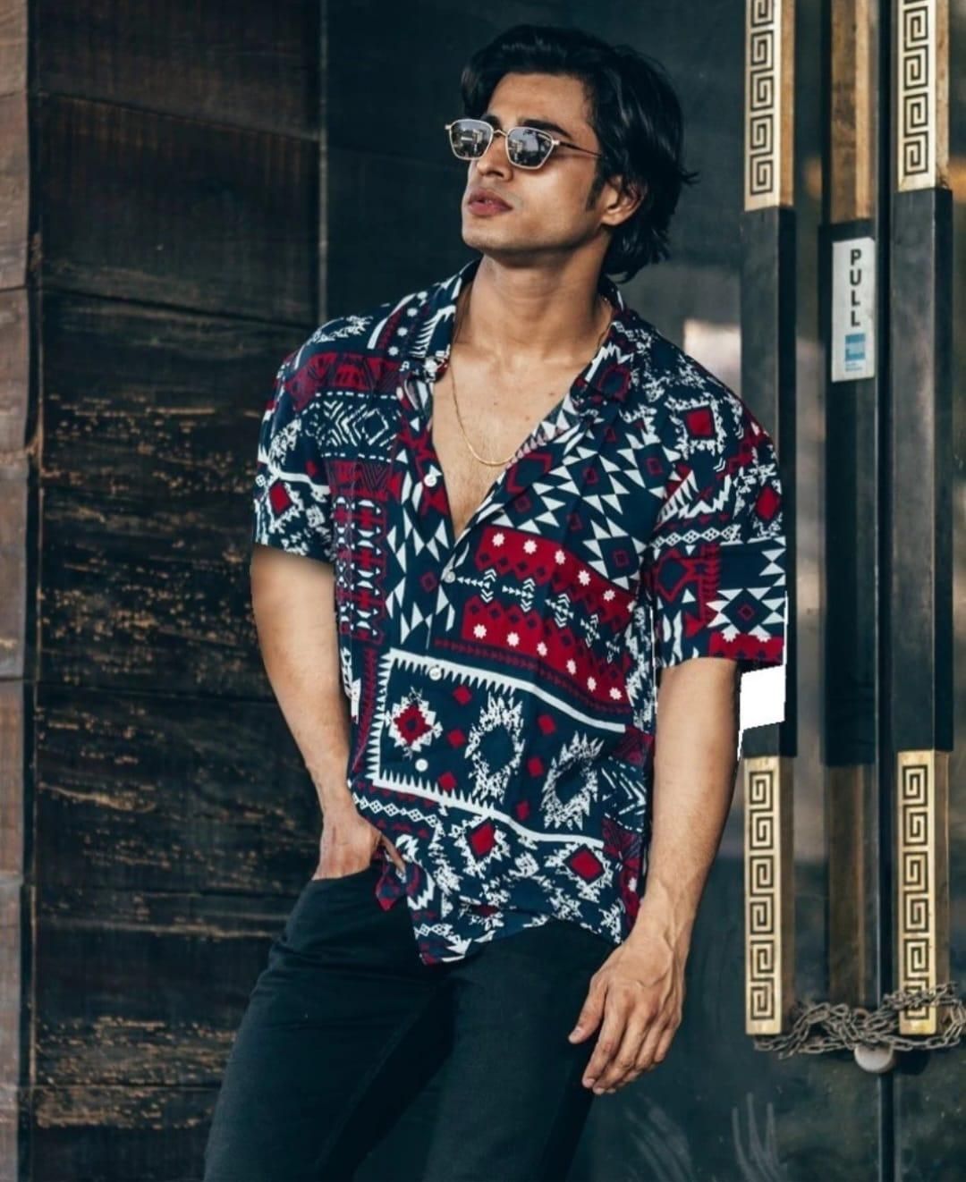 Rayon Printed Half Sleeves Regular Fit Mens Casual Shirt Roposo Clout