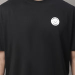 DOOR74 MENS PRINTED BLACK OVERSIZE TSHIRT Roposo Clout