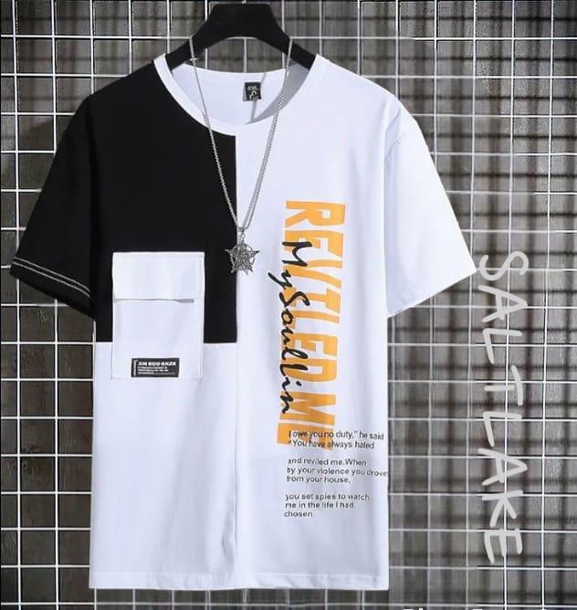 Cotton Printed Half Sleeves Pocket Style Round Neck Mens T-Shirt Roposo Clout