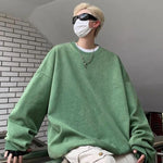 Men Full Sleeve Green Color Solid Sweatshirt Roposo Clout