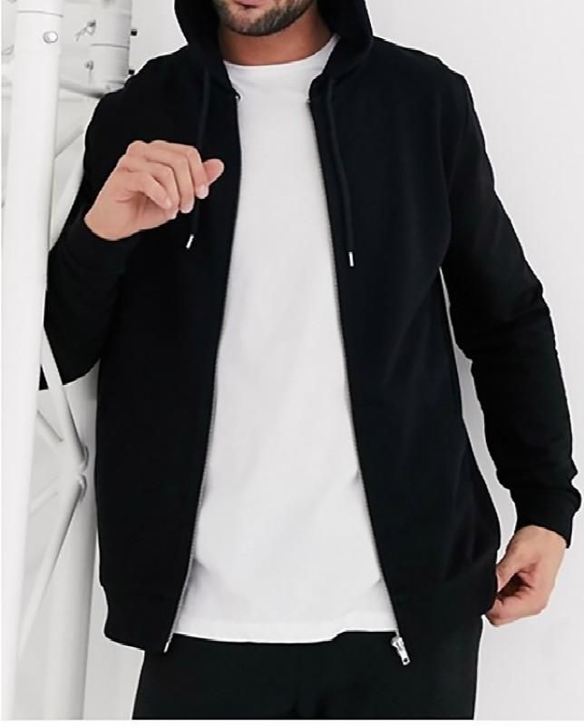 Cotton Solid Hoodie Jacket Roposo Clout