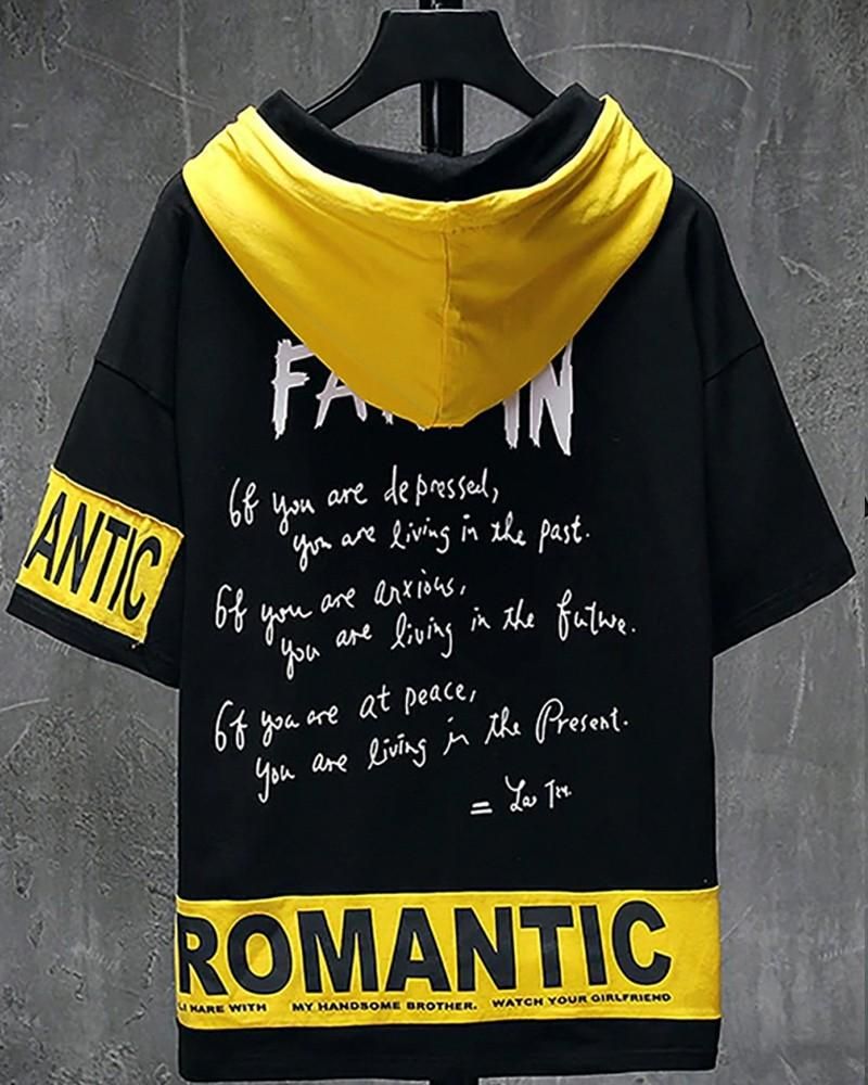 Eyebogler Men Half Sleeves Hooded Neck T-shirt Roposo Clout