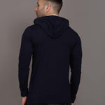 Denzolee Men's Solid Hooded T-Shirt With Mask Roposo Clout