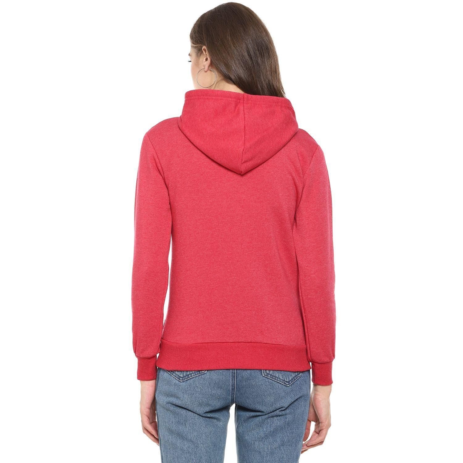 Campus Sutra Women's Solid Stylish Casual Hooded Sweatshirts Roposo Clout