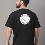 DOOR74 MENS PRINTED BLACK OVERSIZE TSHIRT Roposo Clout