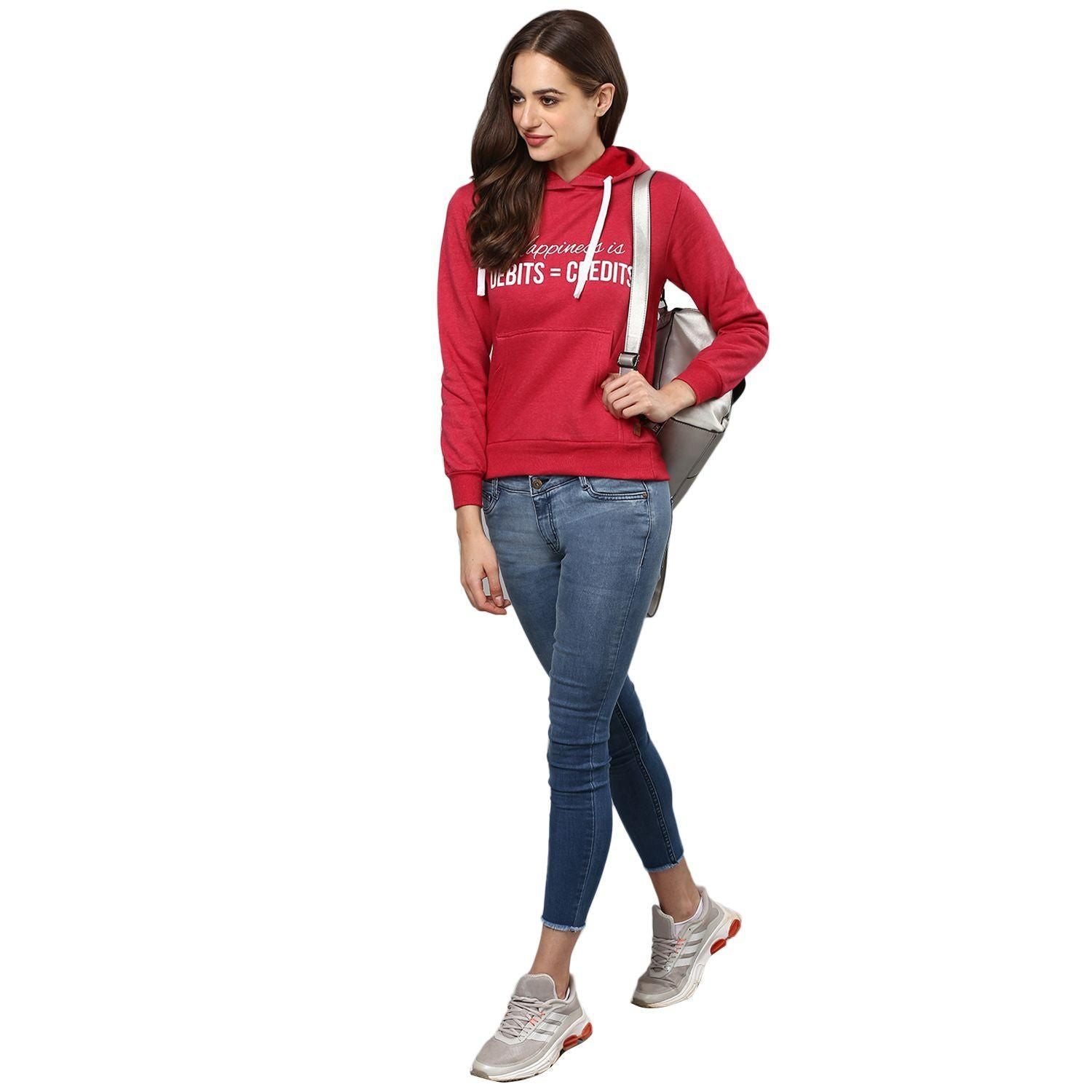 Campus Sutra Women Printed Stylish Casual Hooded Sweatshirts Roposo Clout